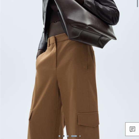 Mango COTTON CARGO PANTS Wide-Leg Pants - Picture 5 of 8